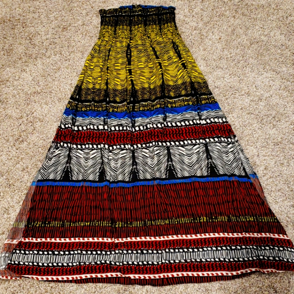 Strapless maxi dress